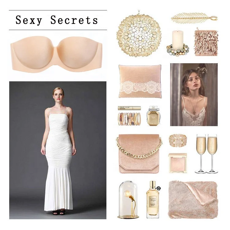 Hot Selling Seamless Silicone Push Up Invisible Strapless Women Bra