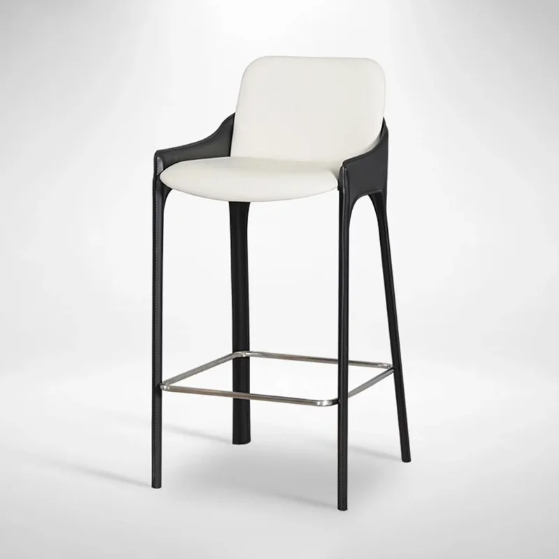 New arrival kitchen coffee bar furniture counter stools metal legs nordic bar stool leather high chair