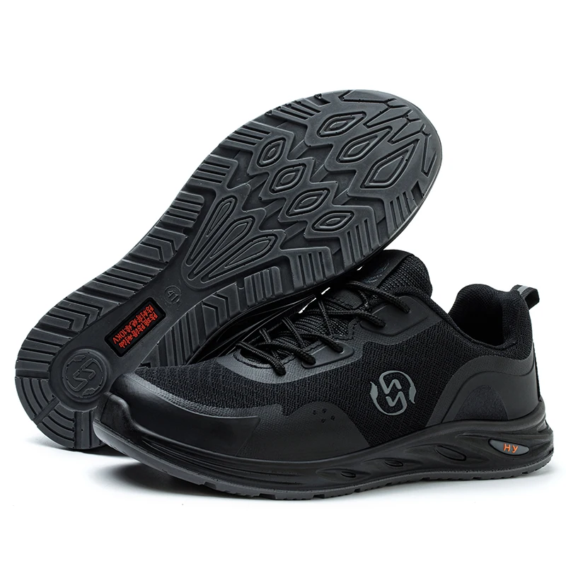 Unisex Comfortable Work Shoes with Breathable Feature Plastic Toe for Spring Summer Autumn Seasons
