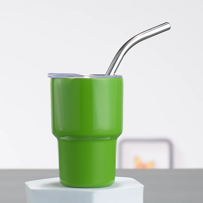 colors glass whiskey cup shot glass skulls double cup Stainless Steel Sublimation 3oz Cute Mini Tumbler Shot Glass with Lid