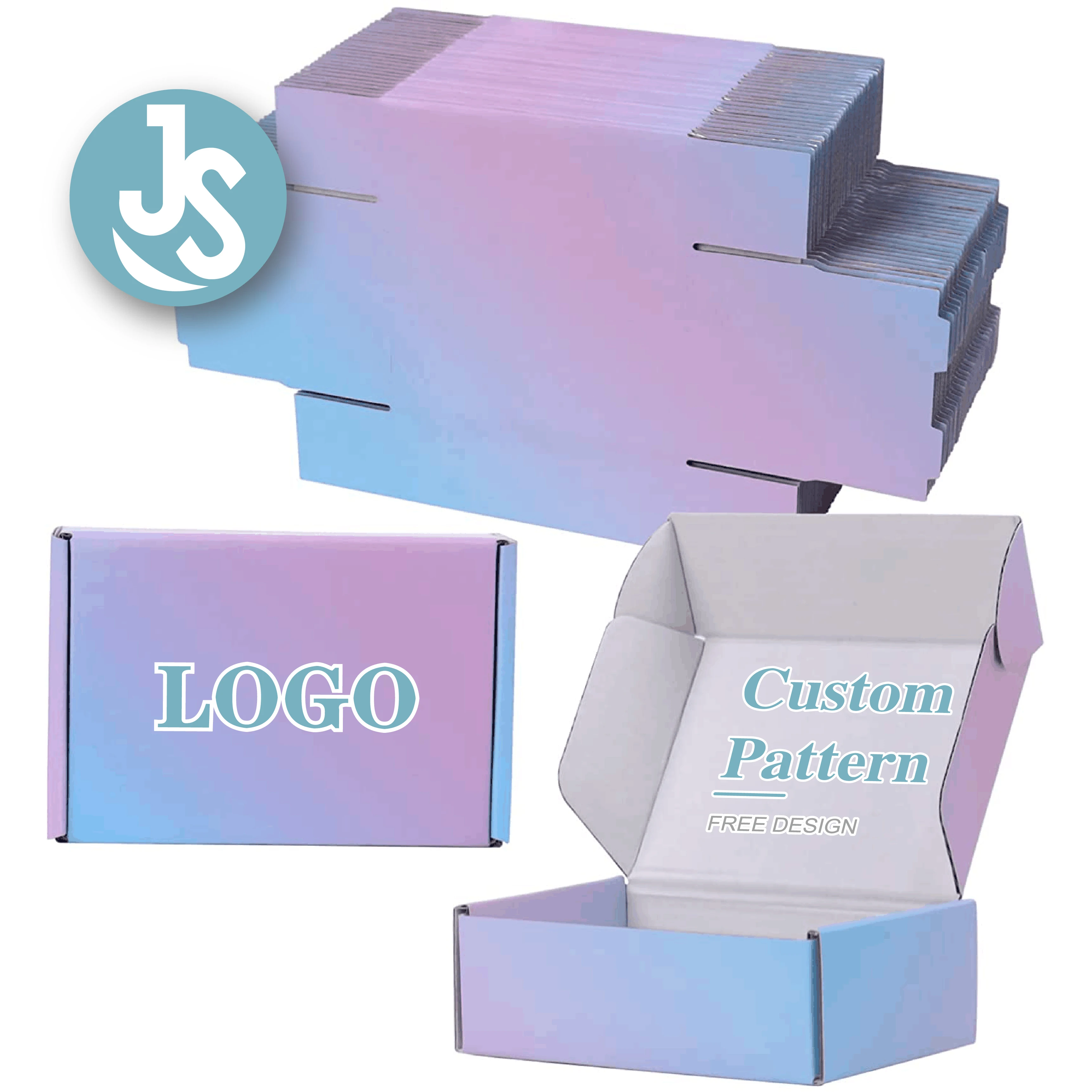 Custom Logo Packaging Box Large Cardboard Carton Mailer Clothing Corrugated Paper Shipping Boxes