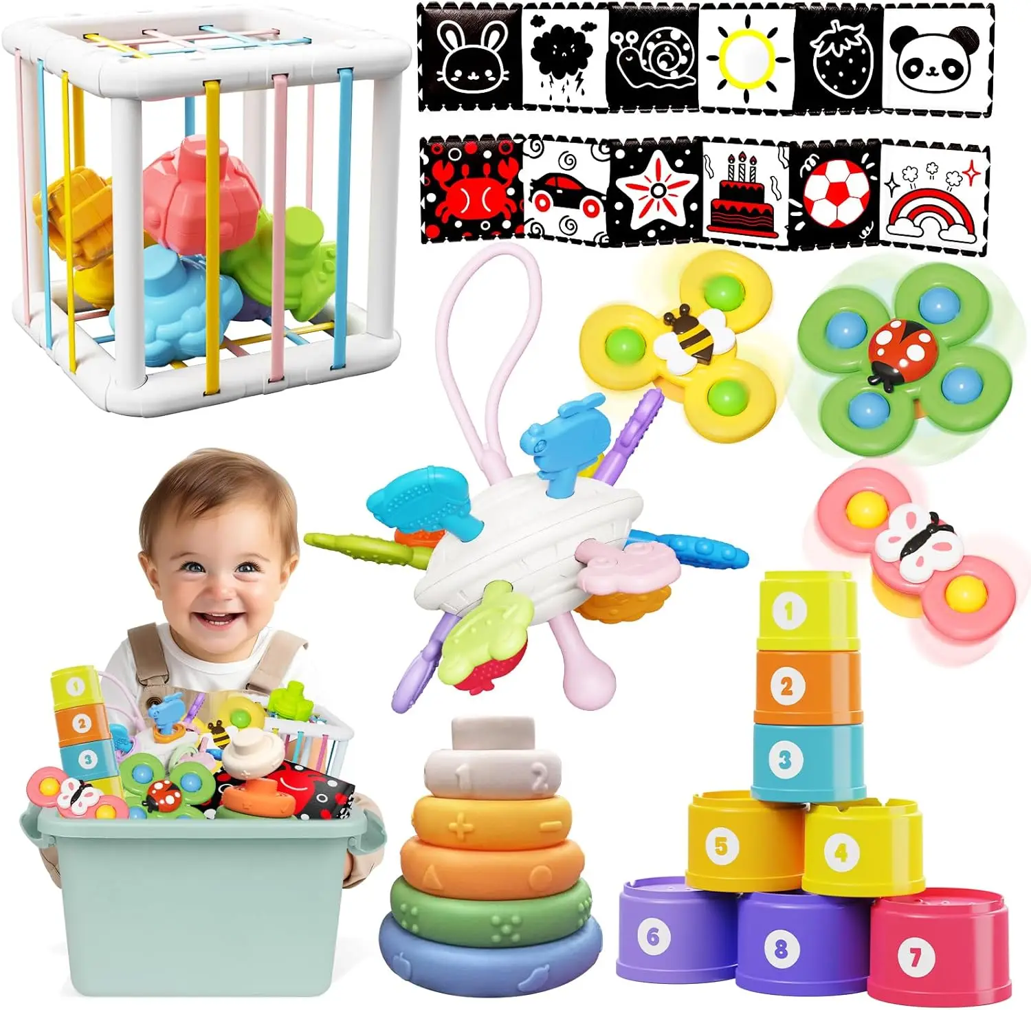 Baby Toys 12-18 Months Baby Sensory Fine Motor Skills Developmental Toys Gifts for 6-18 Month Old Boys Girls Kids