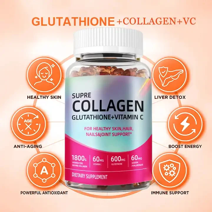 Biocaro Halal Gummy Candies Beauty Collagen Gummies for Skin Whitening