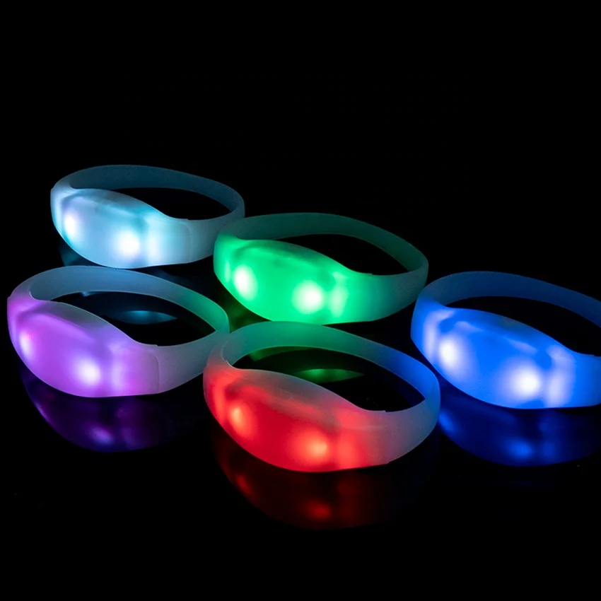 2023 Music Concert Glow LED Flashing Bracelets Light up Wristbands Sound Activated LED Bracelets