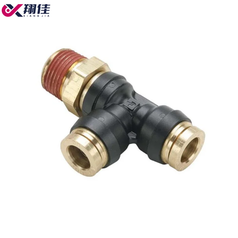 Thread union elbow L type 90 degree brass pipe thread push-in plastic joint 365PTC-4
