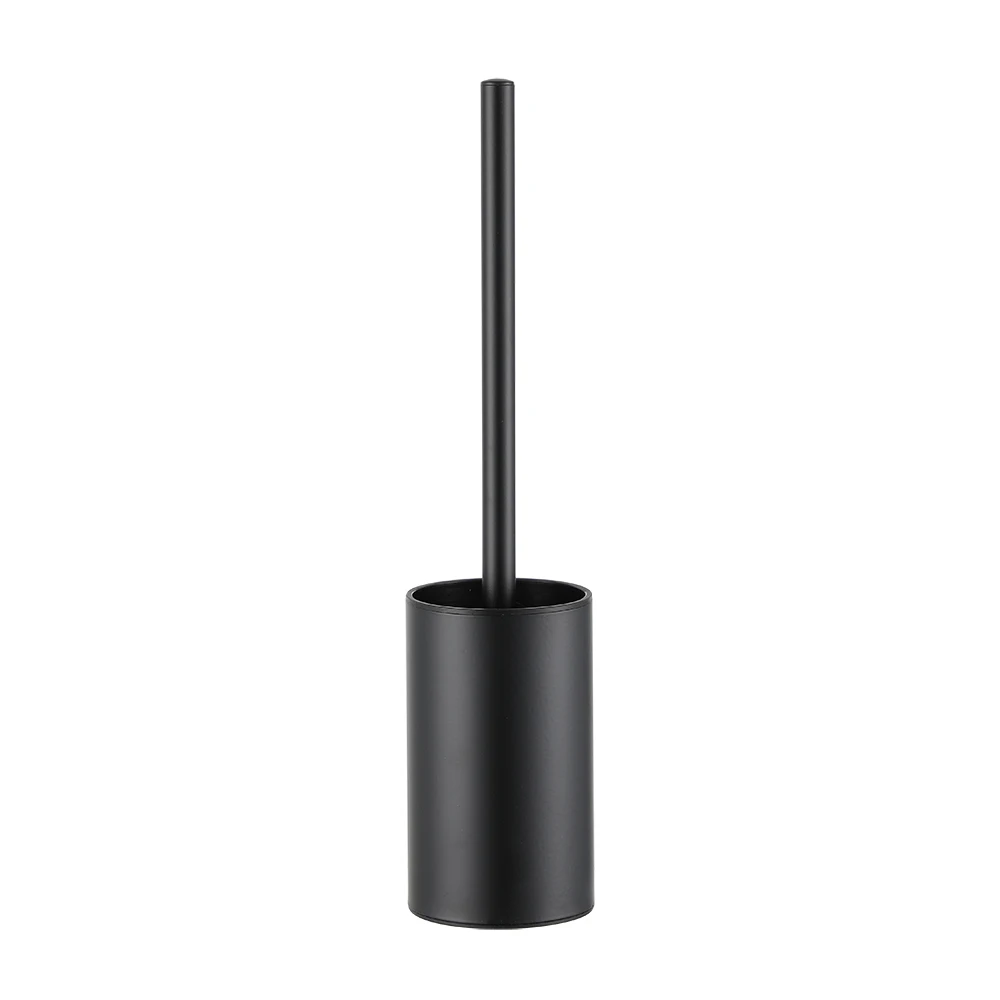 European top sell black steel silicone tpr toilet brush and holder