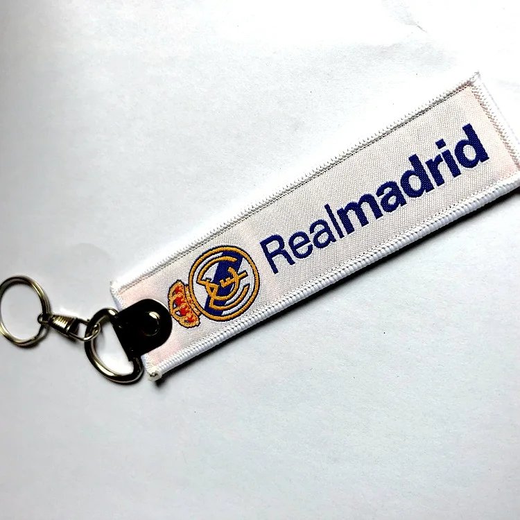 Custom Double Sides Various Football Club Team Woven Keychain