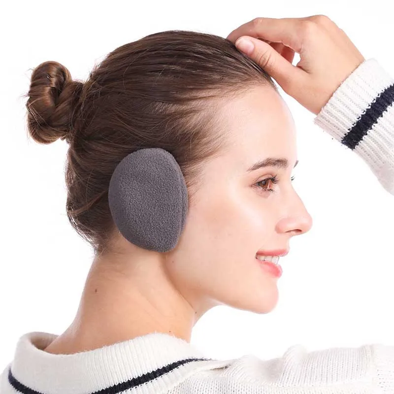 New Unisex Solid No Hair Band Winter Earmuffs Women Men Ear Cover Protector Thicken Plush Soft Warm Earmuff Warmer Accessories
