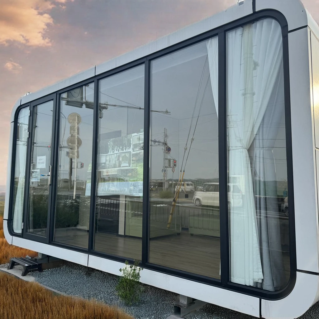 Detachable factory outlet Luxury modern space capsule with platform Prefabricated Container House
