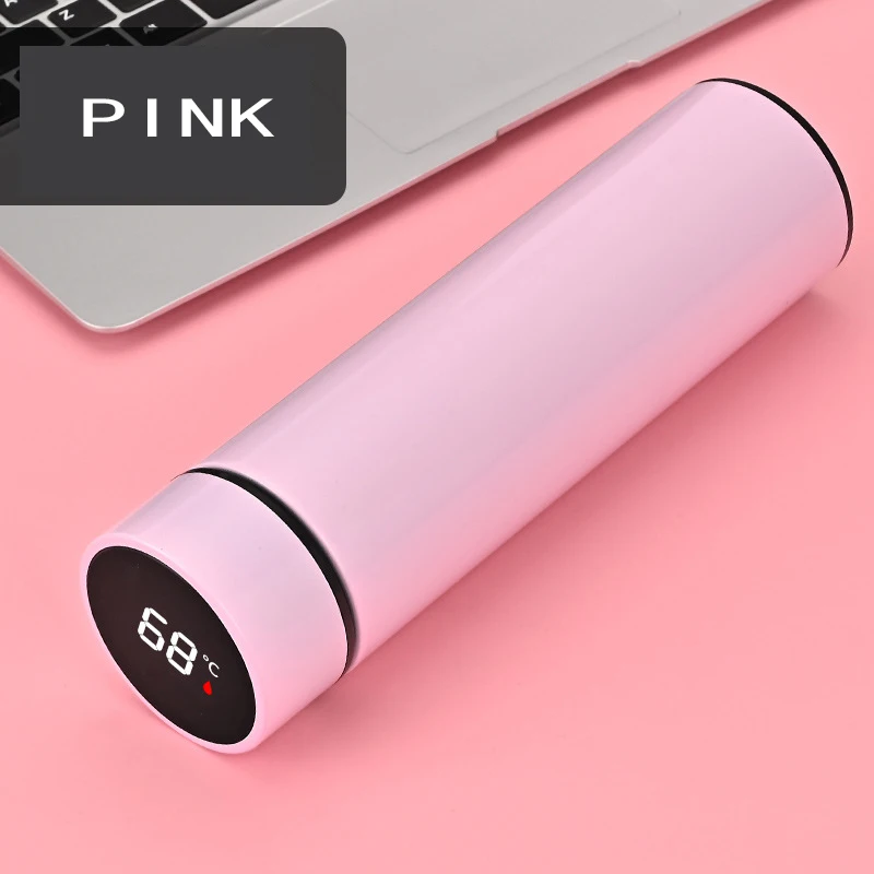 2024 New Arrival Logo Custom 500ml Stainless Steel Vacuum Insulated Water Bottle Cup Gift Box Set with Led Temp