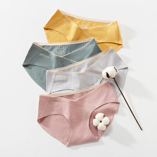 Горячая Распродажа, трусики из хлопчатобумажной пасты с горячим тиснением, женские бесшовные трусы, дышащее Нижнее Белье для беременных женщин