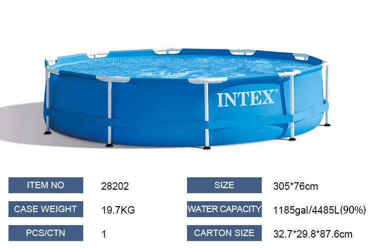 INTEX 28202 10FT X 30IN Metal Frame Pool Set Swimming Pool Outdoor Swimming Pool