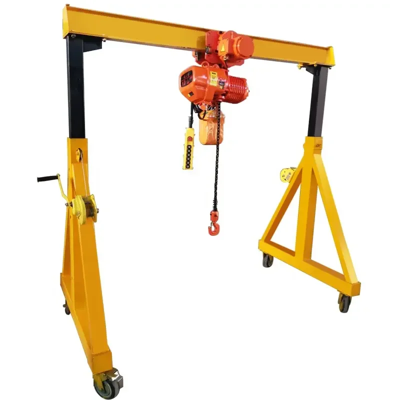 Factory Supply Rail Mounted 2 Ton 5 Ton 10 Ton A Frame Monorail Hoist Single Girder Gantry Crane For Indoor and Outdoor Use