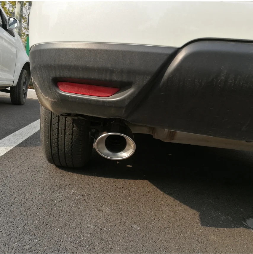 Car decoration stainless steel oval exhaust pipe stainless for 09 mustang v6 exhaust pipe