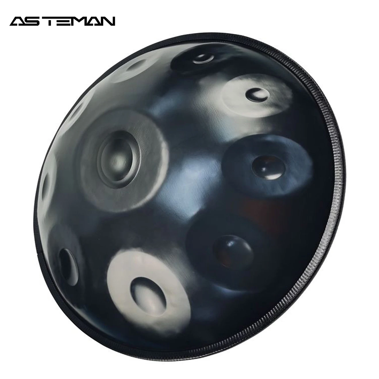 ASTEMAN Handpan Pure Land-Series Black 10 Note Chinese Music Quenching Process Handpan Drum Set Musical Instrument