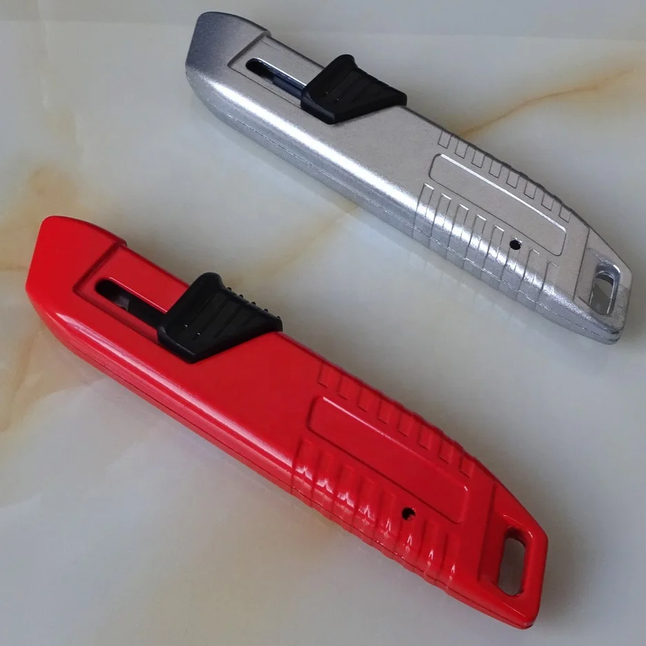 Retractable Zinc Alloy safety cutter knife
