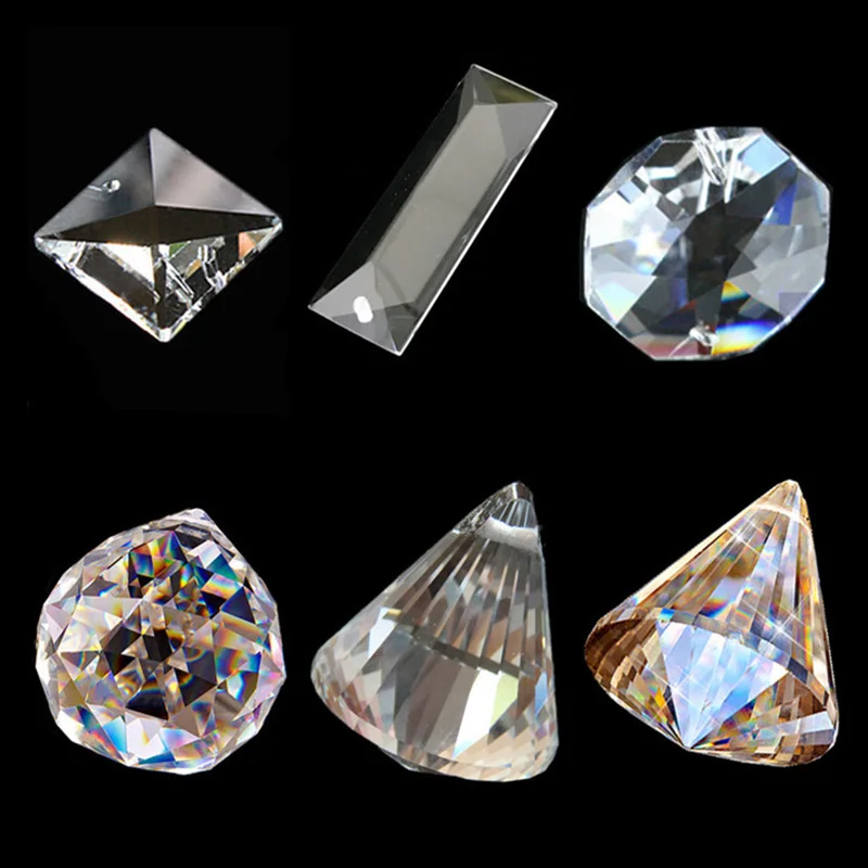 Crystal clear glass ball 40mm K9 glass faceted crystal ball for chandelier home decor