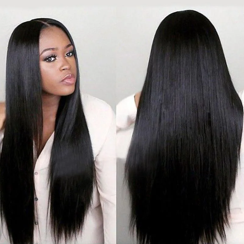 
MOQ 3pcs hd transparent straight glueless 613 silk base 8A full lace wig virgin human hair 