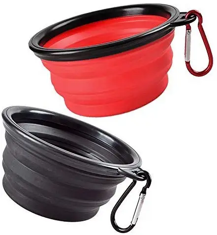 Легкая силиконовая складная миска для корма собак, без бисфенола А, миска для кормления домашних животных