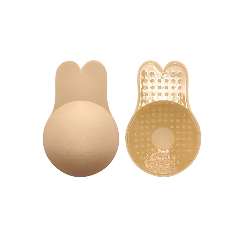 INVISFEEL  Thin Breathable Sexy Ladies Women Lift Breast Push Up Adhesive Silicone Nipple Cover Rabbit Nipple Cover