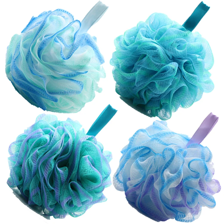 Eco Friendly Bath Shower Loofahs Sponge Exfoliating Body Scrubber 60G Pouf Bath Sponges