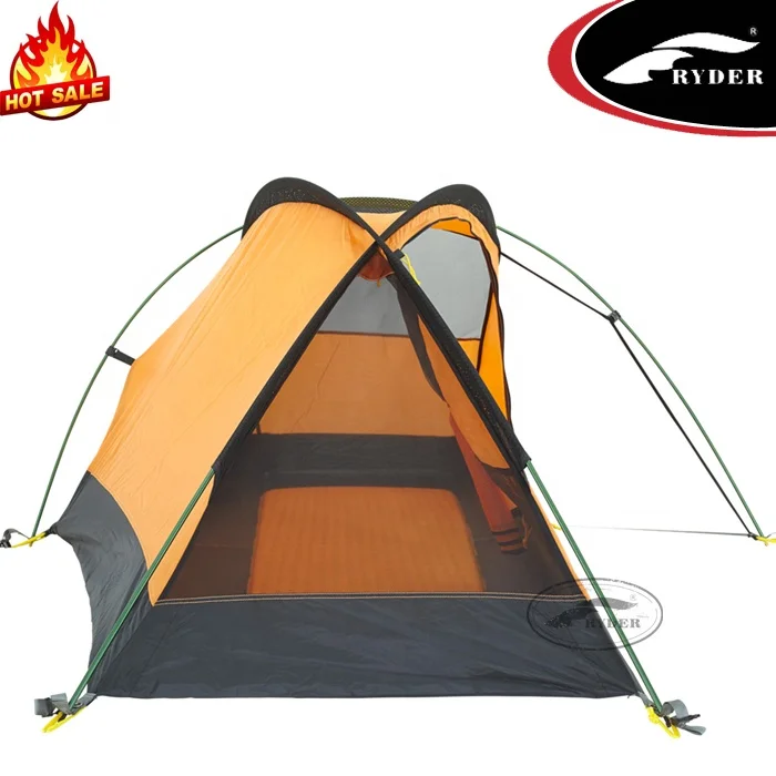 1 Person Waterproof Folding 3 Season Ultralight Solo Backpacking Tent Stable Geodesic Structure Alu Pole Wind Resistant
