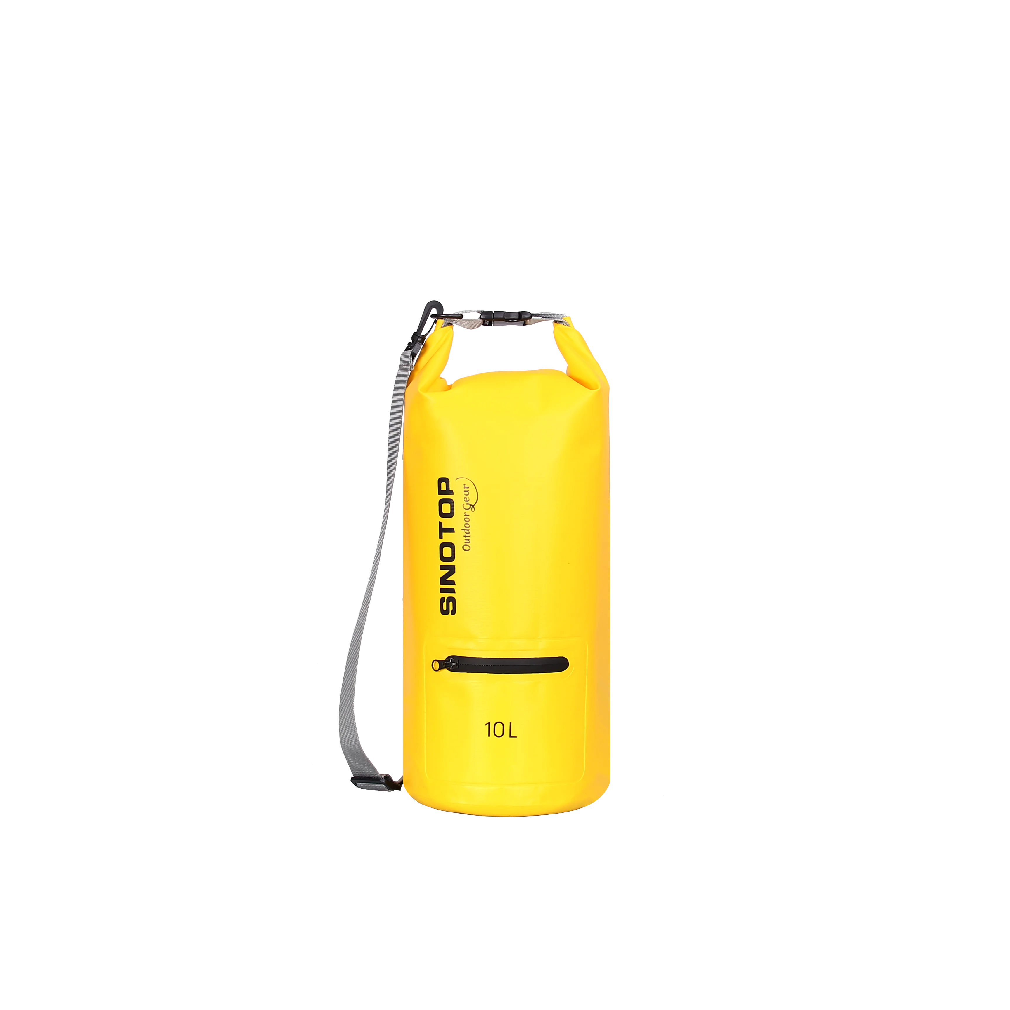 SINOTOP 10L  PVC Tarpaulin Ocean Pack with Front-Zippered Pocket Roll Top Kayaking Waterproof Dry Bag