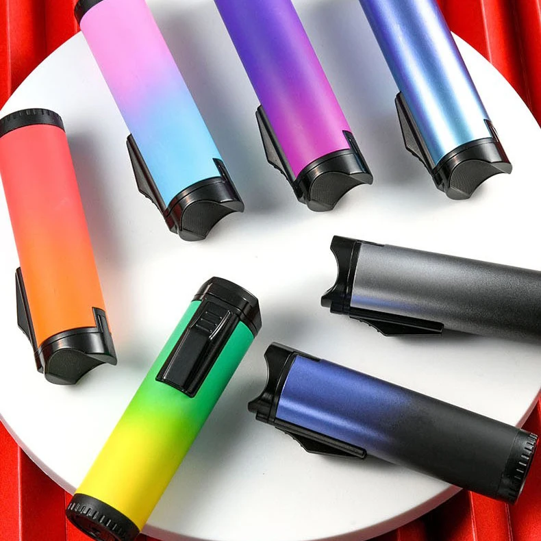 Индивидуальный Логотип Vaper дымовая перезаряжаемая кальянная ручка радужная цветная газовая зажигалка для сигарет