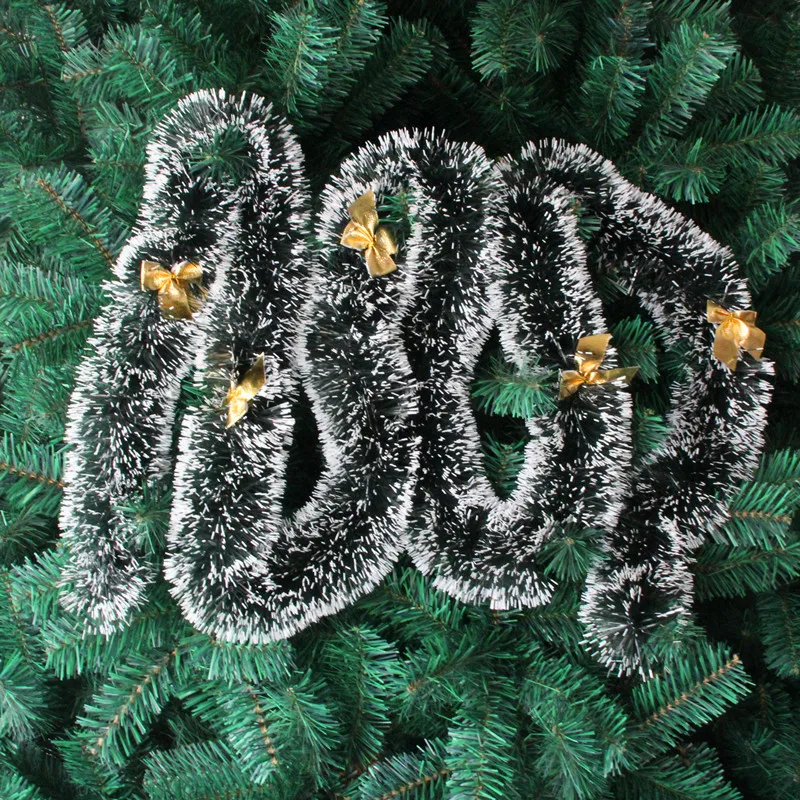 Christmas Faixa De Decoracao DeNatal 2M Length 9CM Width Christmas Green Color Strip White Wool Strip Xmas Home Party Decoration
