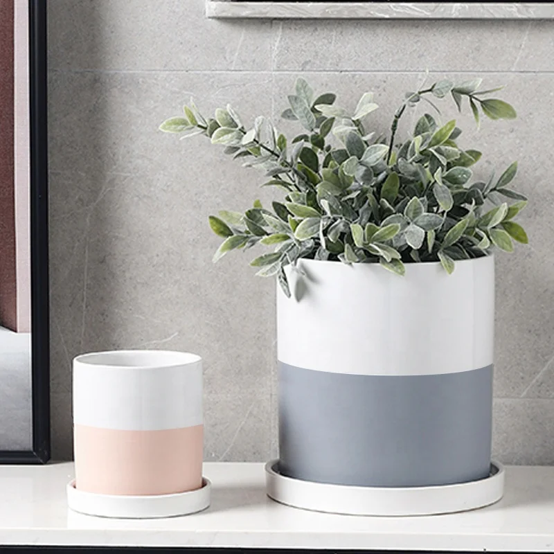 New Product Nodic Elegant Colors Matte Vase Exquisite Cylinder Shape Ceramic Vase