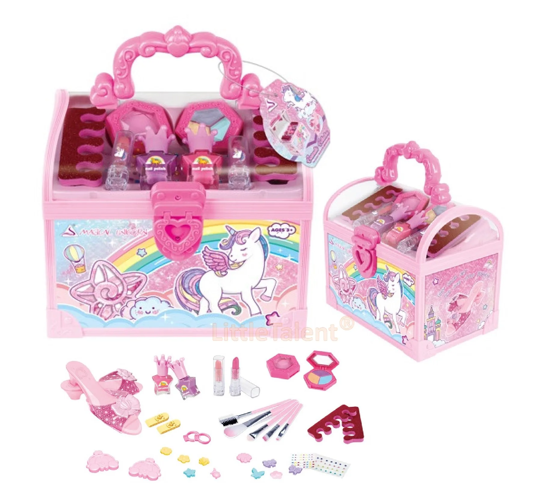 Juguetes De Ninas Girl Makeup Set Supplier Princess Cosmetics bag Make Up Set For Kids Pretend Play Make Up Toys kids makeup box