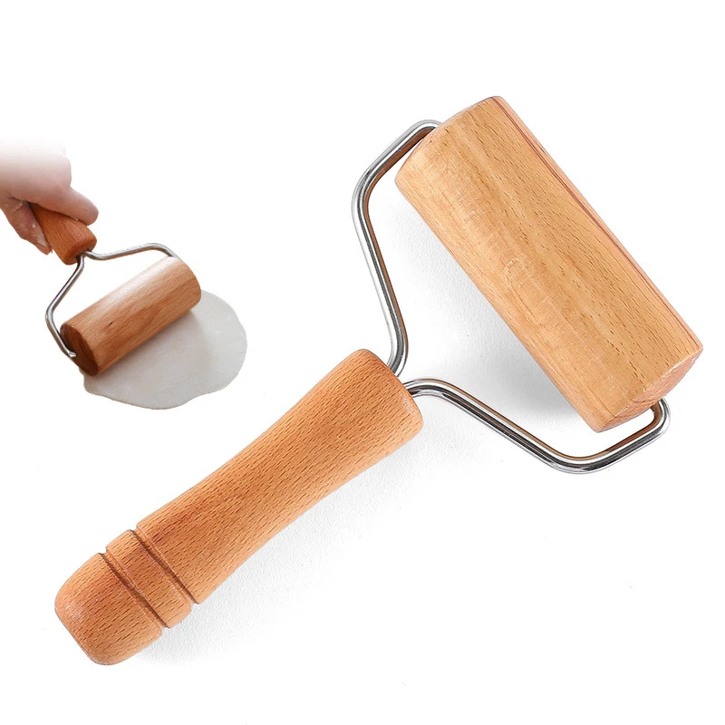 Non Stick Single Hand Wooden Pastry Pizza Roller