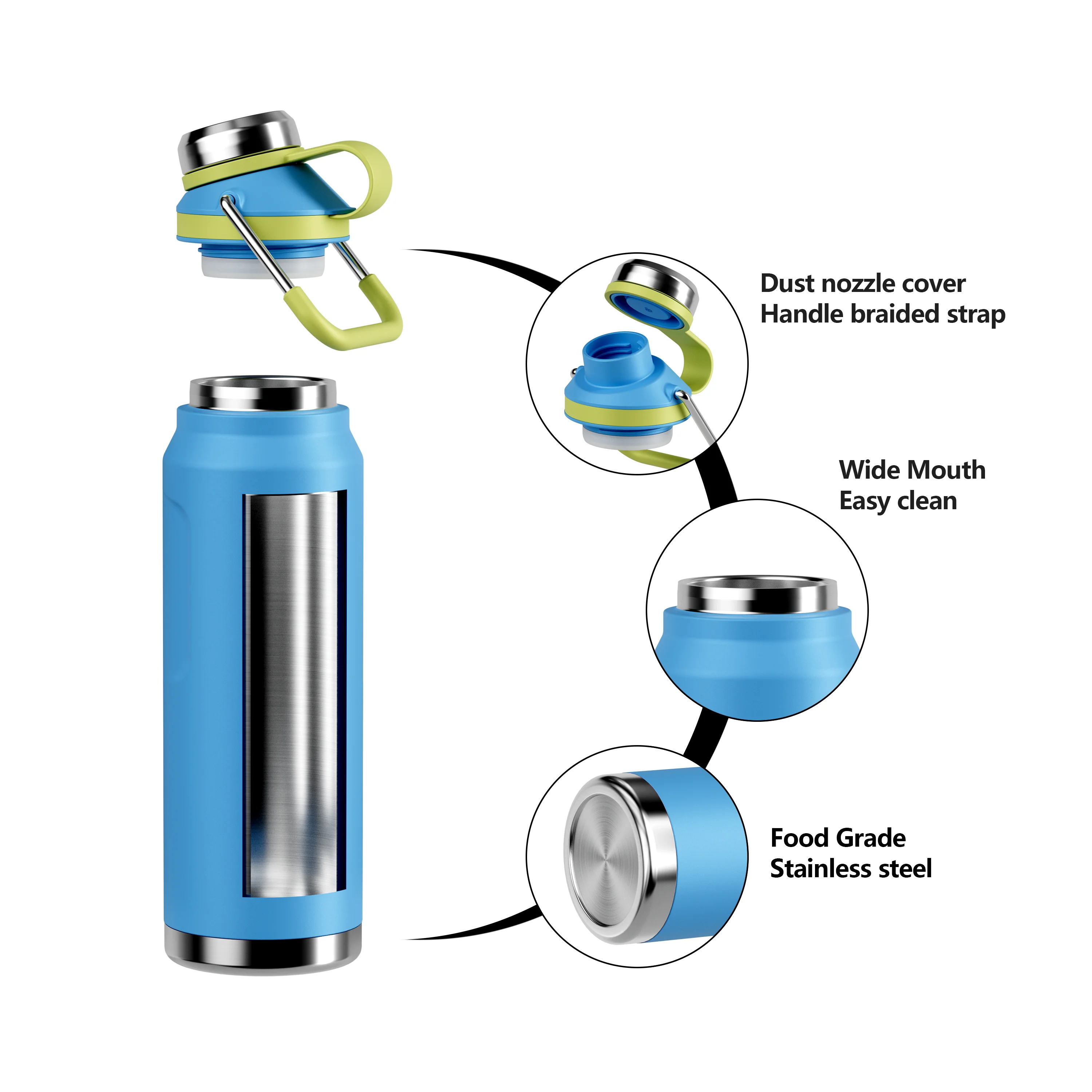 Hot sell Big capacity Drinkware BPA FREE 32oz 12oz 24oz gym sport custom vacuum insulated stainless steel Water Bottle