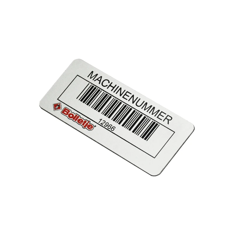 Custom metal asset bar code tag serial numbers 3M adhesive tape on the back,asset tag sticker