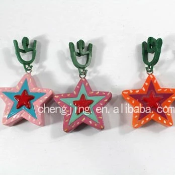 handmade unique decor Christmas Tablecloth Clips S/6 Polyresin