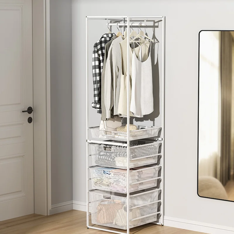 WIREKING Drawer Type Household Storage Rack Utility Cart Storage Cart on Wheels with 10 Drawers