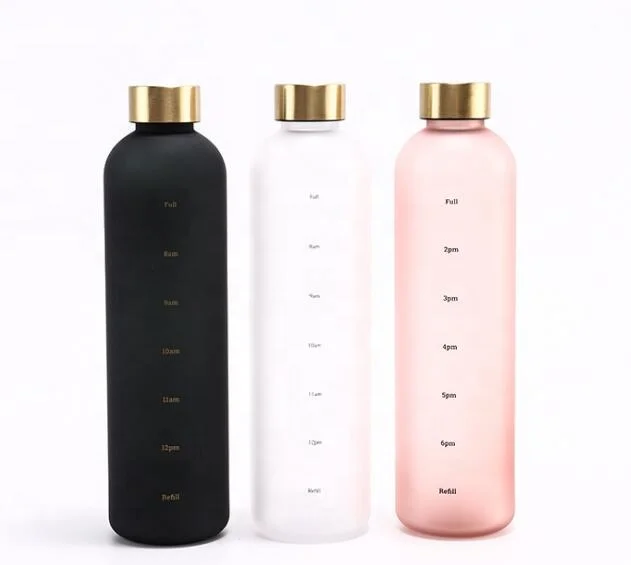 Tritan Motivational Bicycle Product BPA Free Frosted Tritan Plastic/Leakproof and Drop Resistant/1 Liter 32 Oz