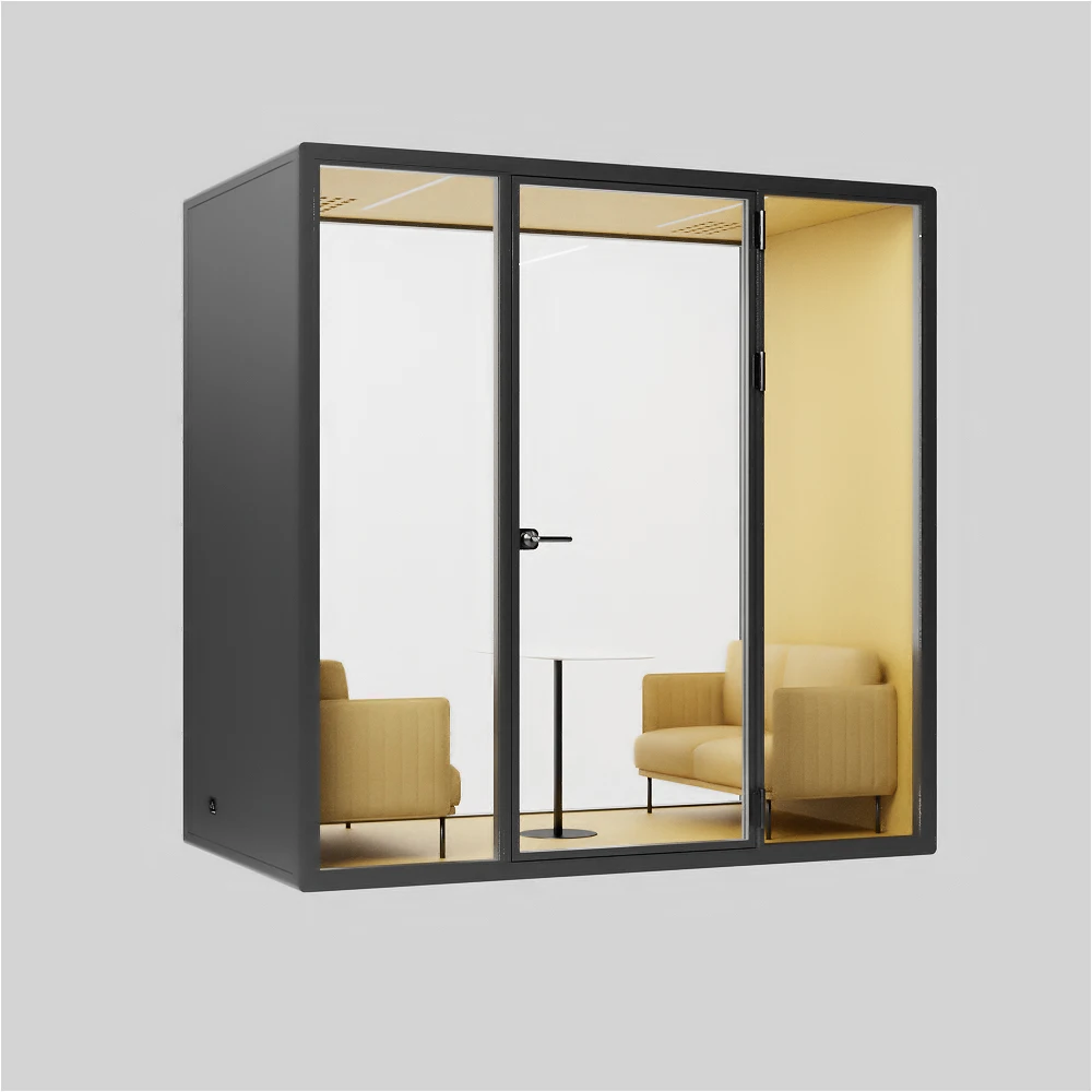 Customized Professional Eco-Friendly Office Booth Aluminum Frame Soundproofing Office Booth For Sustainable Designs