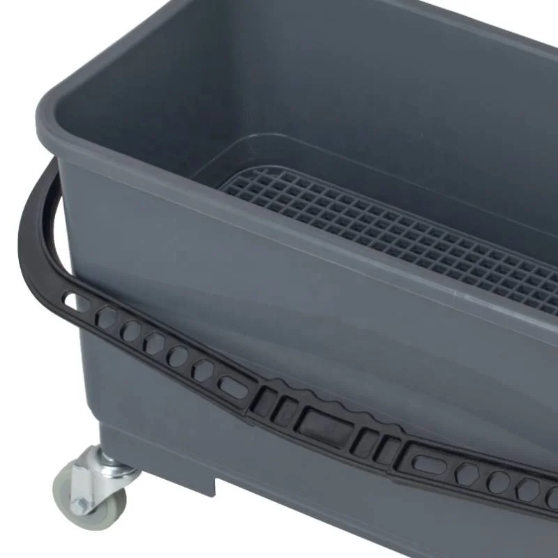 Y1100 Rectangular Cheap window cleaning bucket plastic mop bucket with wheels and grid