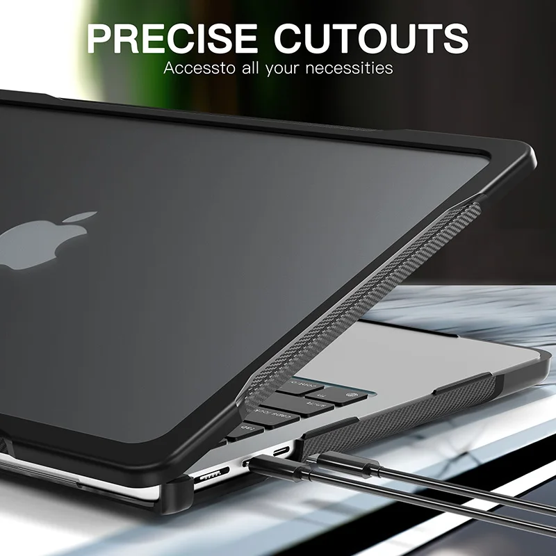 Для MacBook Air 13 6 дюймов 2022 выпуск M2 чехол A2681 прозрачный ТПУ бампер Прочный для ноутбука