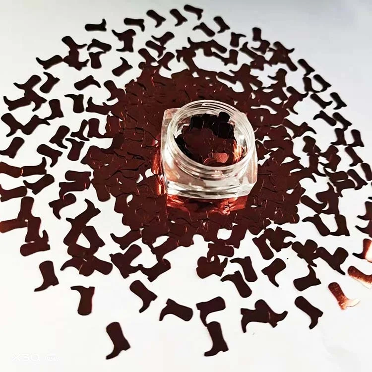 2022 Nail Art Shoe Shape Chunky glitter Polyester Glitter Flakes Bulk Wholesale 1Kilogram Bag