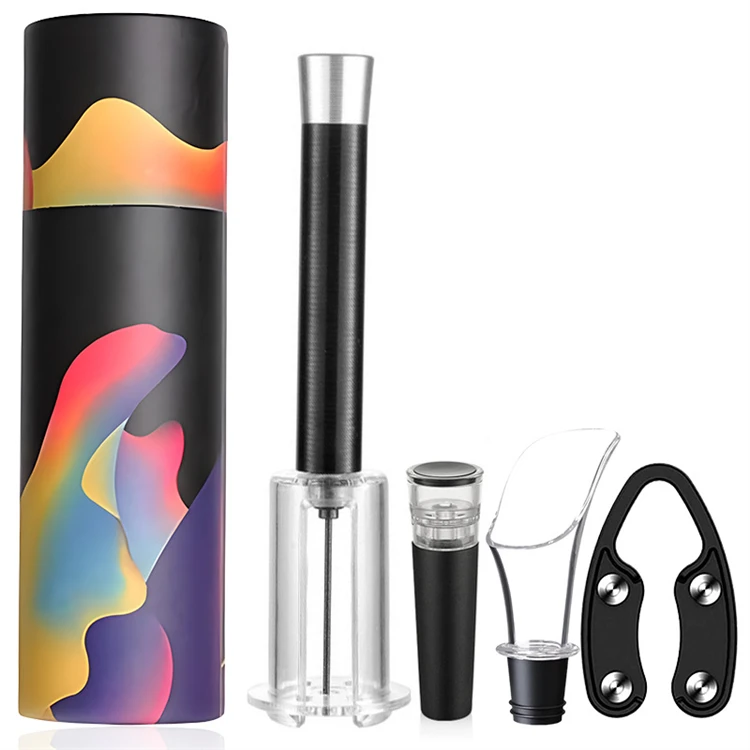 WELLFLYER Factory Supply Corkscrew Aluminum Alloy Wine Opener with Gift Box Air Pressure Wine Opener