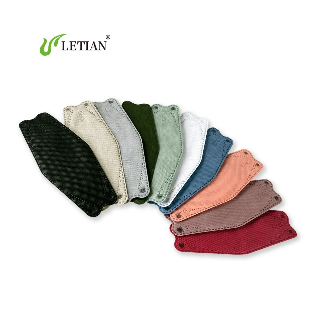 Letian  4  ply custom KN95 protective kn95mask  cubrebocas 3D   kf94mask korea baby mask kf94 fish mask