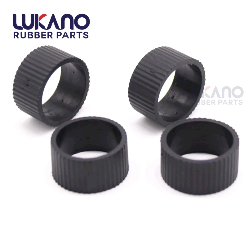 Vertical lines rubber waterproof sleeve for metal shaft