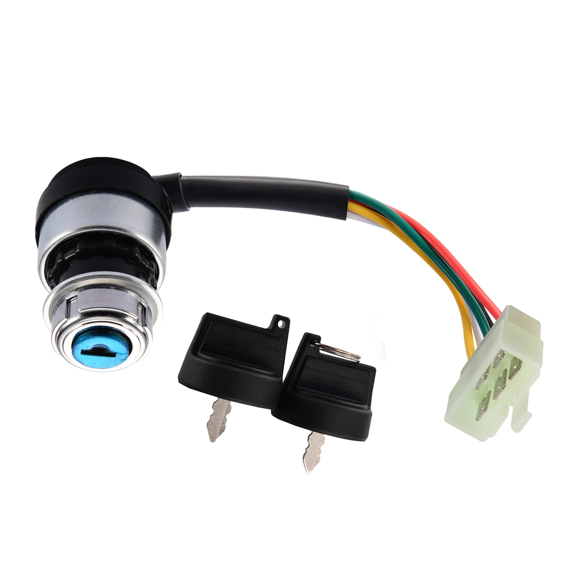 GOOFIT 5 Wire Male Plug Ignition Key Switch Motorcycle Engine Start Replacement for 50cc 70cc 90-200cc 250cc Dune Buggy Go Kart