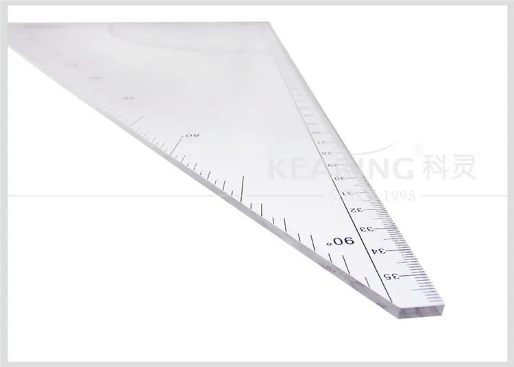 Kearing Acrylic Triangle Ruler 36cm Metric Size with Degree 30&60 for Fashion Designers Sewing Quilting Crafting Project #PM036