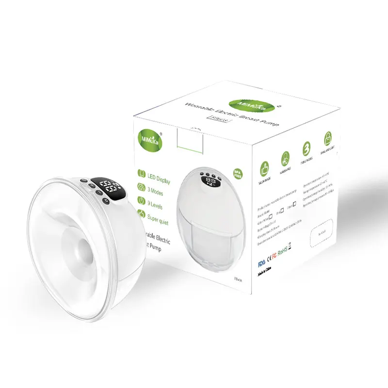 Силиконовый портативный беспроводной молокоотсос с ЖК-дисплеем 3 режима 9