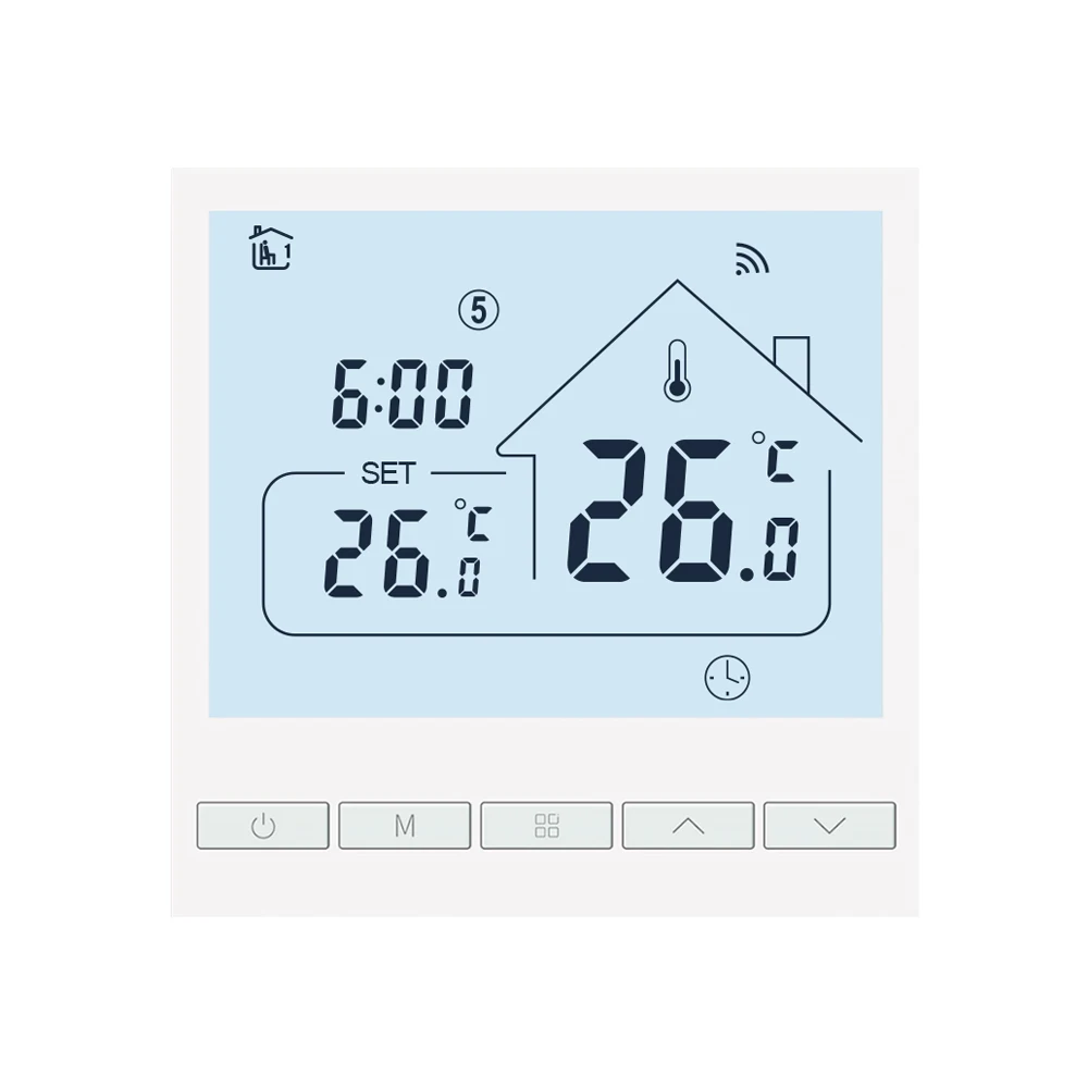 Beok tol47 room thermostat big lcd screen wifi thermostat for heating system