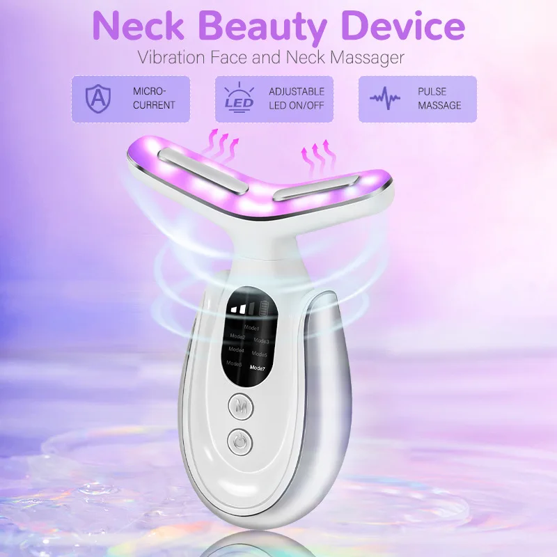 Hot Sale EMS Vibration Face And Neck Lifting Massager Beauty Device Skin Rejuvenation Multifunction Skin Care Instrument