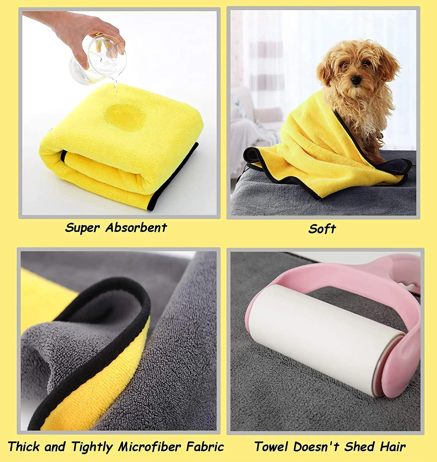Hot Sale Dog Cat Big Towel Super Absorbent Quick Drying Dog Bath Cleaning Towel Microfiber Pet Towel
